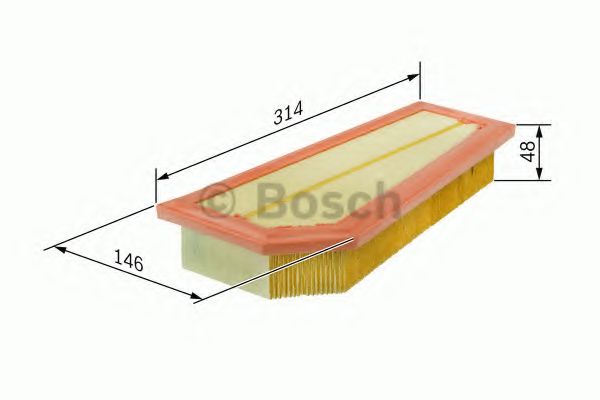 F026400134 BOSCH Фильтр воздушный mb w204212 1.8 07-