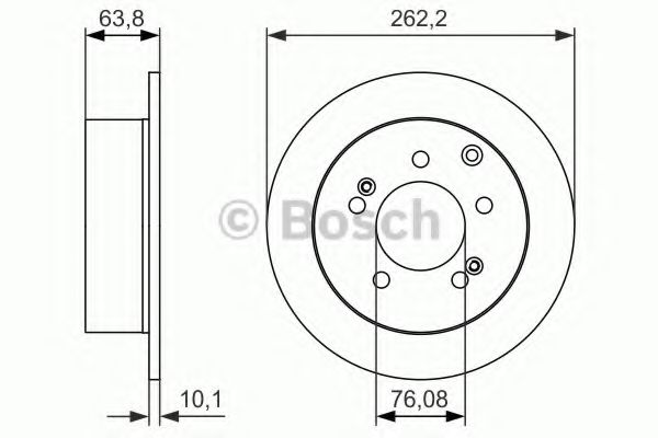 0986479061 BOSCH Диск тормозной kia soul 09- задний