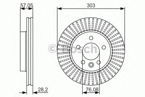 0986479154 BOSCH Диск тормозной vw amarok передний вент.d303мм