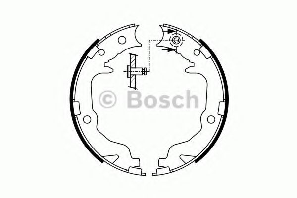 0986487766 BOSCH Колодки тормозные стояночного тормоза MITSUBISHI LANCER/OUTLENDER, CITROEN C-CROSSER