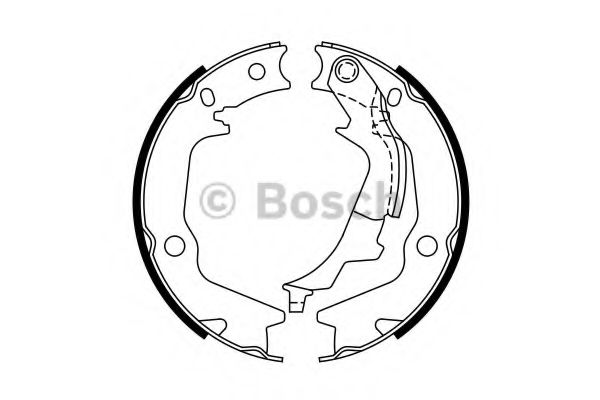 0986487768 BOSCH Колодки стояночного тормоза HYUNDAI/KIA SANTA FE/SOUL 06-/09- бараб.