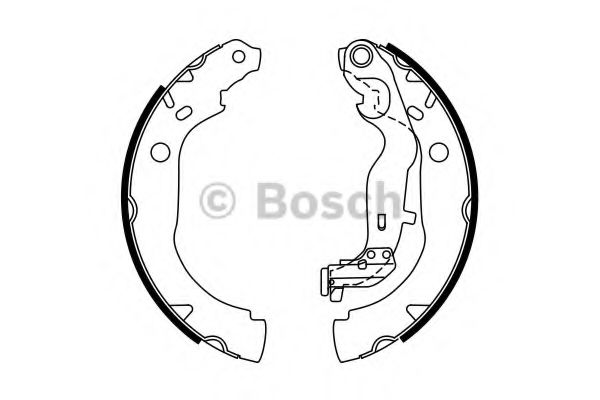 0986487774 BOSCH Колодки тормозные задние барабанные 228*42 Bosch