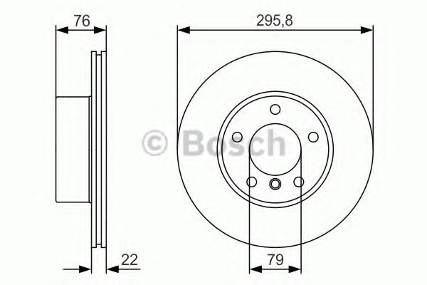 0986479R72 BOSCH ТОРМОЗНОЙ ДИСК ПЕРЕДНИЙ