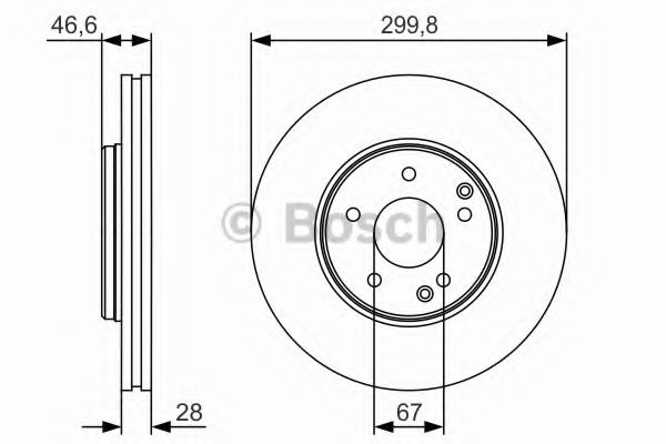 0986479R79 BOSCH ТОРМОЗНОЙ ДИСК ПЕРЕДНИЙ