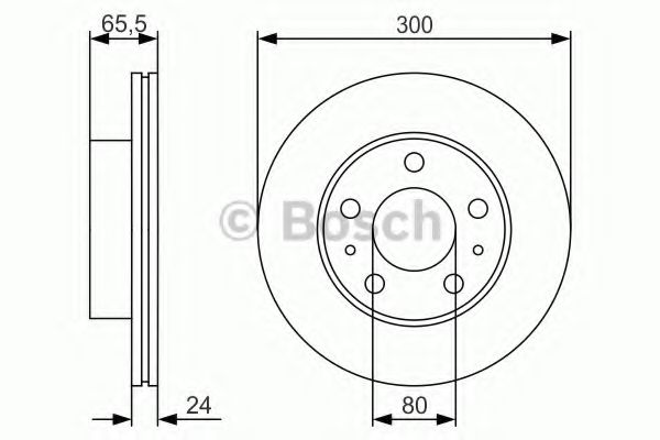 0986479R86 BOSCH ТОРМОЗНОЙ ДИСК ПЕРЕДНИЙ