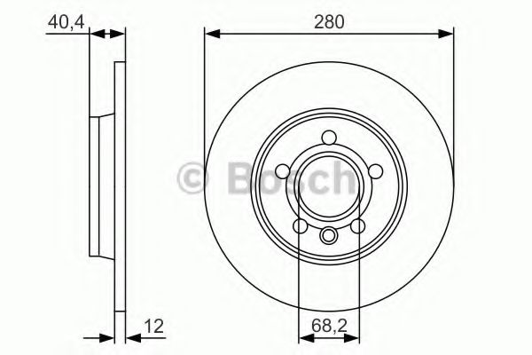 0986479R91 BOSCH ТОРМОЗНОЙ ДИСК ЗАДНИЙ