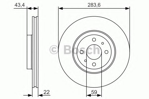 0986479S01 BOSCH ТОРМОЗНОЙ ДИСК ПЕРЕДНИЙ