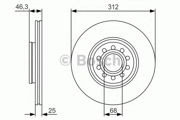 0986479S23 BOSCH ТОРМОЗНОЙ ДИСК ПЕРЕДНИЙ