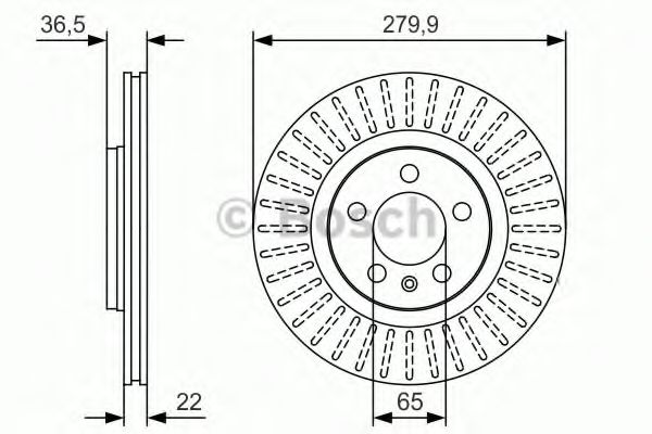 0986479R68 BOSCH ТОРМОЗНОЙ ДИСК ПЕРЕДНИЙ