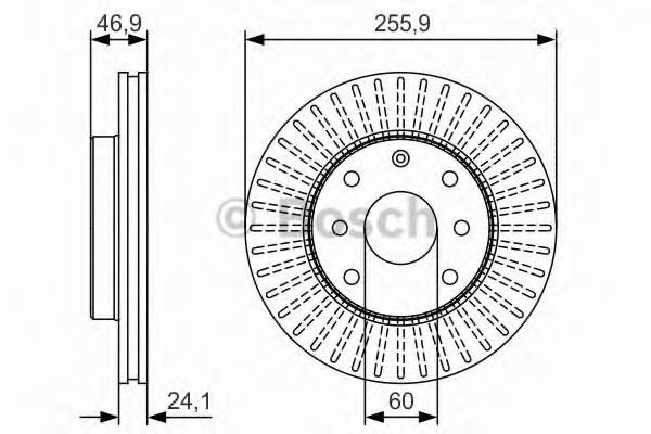 0986479R70 BOSCH ТОРМОЗНОЙ ДИСК ПЕРЕДНИЙ