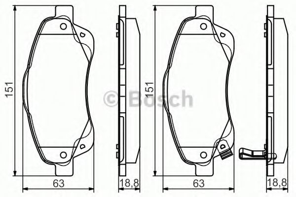 0986495083 BOSCH Колодки тормозные TOYOTA AVENSIS/COROLLA VERSO -08 перед.