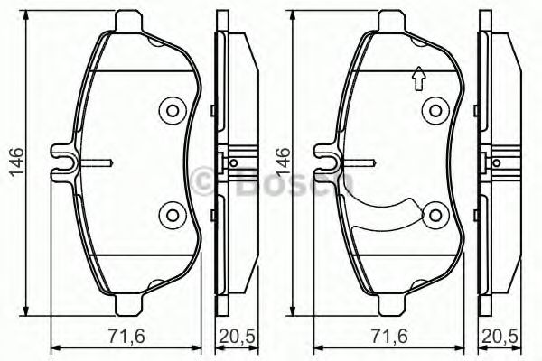 0986495104 BOSCH Дисковые колодки