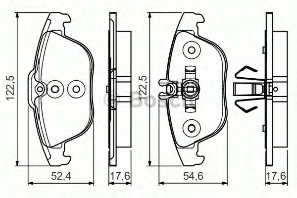 0986495105 BOSCH Дисковые колодки