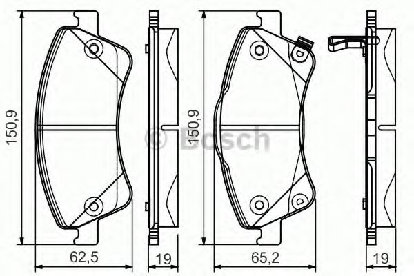0986495106 BOSCH Дисковые колодки