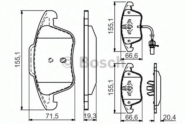 0986494538 BOSCH ТОРМОЗНАЯ НАКЛАДКА