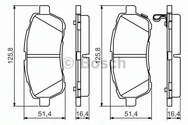 0986494574 BOSCH комплект колодок дисковых