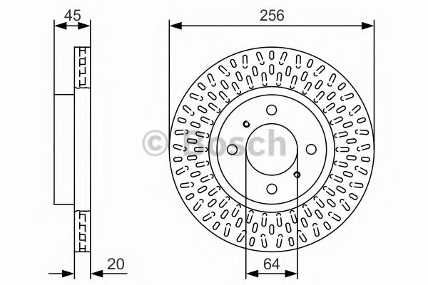 0986479T39 BOSCH Диск тормозной передний