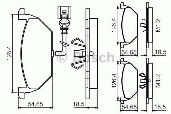 0986495213 BOSCH Колодки тормозные VAG POLO/GOLF/FABIA/A2/A3 перед.