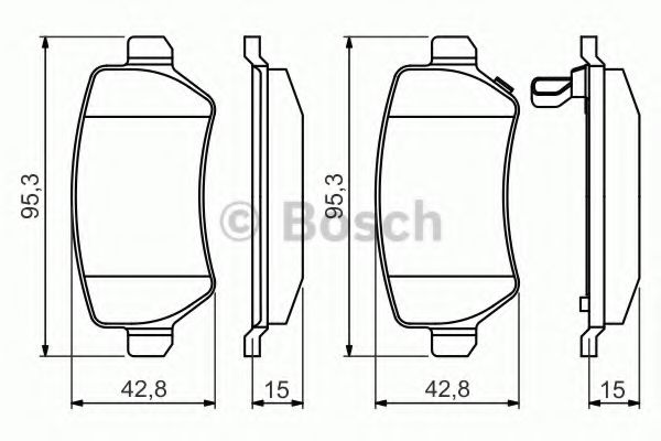 0986495218 BOSCH Колодки тормозные OPEL STRA G/H/ZAFIRA задн.