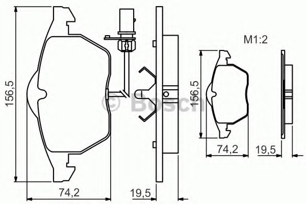 0986495232 BOSCH ТОРМОЗНЫЕ КОЛОДКИ