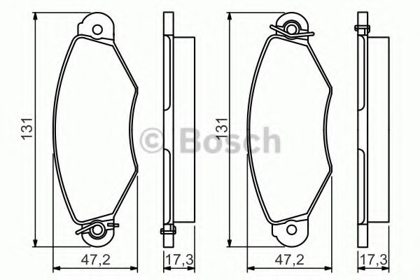 0986495235 BOSCH ТОРМОЗНЫЕ КОЛОДКИ 