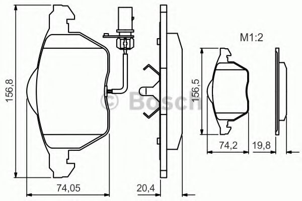 0986495241 BOSCH Колодки тормозные VAG A4/A6/PASSAT 97- перед.