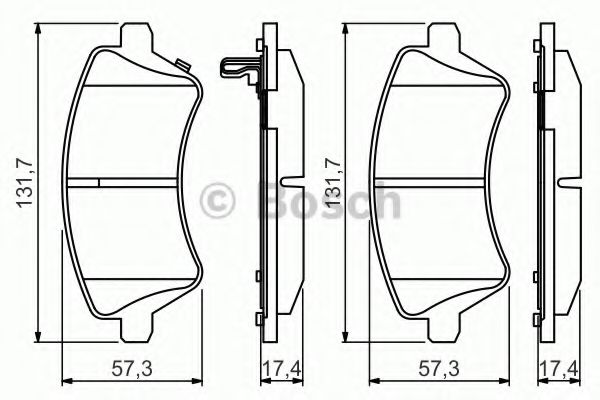 0986495243 BOSCH ТОРМОЗНЫЕ КОЛОДКИ