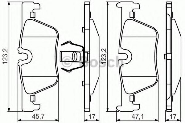 0986495289 BOSCH Колодки торм.зад. BMW 1 2 3 3GT 4 4GC 12-