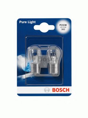 1987301017 BOSCH Лампа PURE LIGHT P21W 12V 21W (блистер) (компл 2 шт)