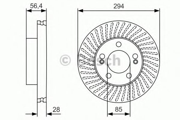 0986479C31 BOSCH тормозной диск kyron, rexton, actyon sports, actyon