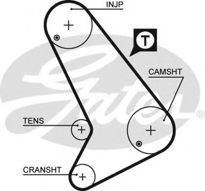 5064 GATES Ремень ГРМ FORD 2.5 88-92 (13x25)