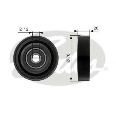 T36086 GATES Ролик ремня приводного HYUNDAI GETZACCENTELANTRA кондиционера
