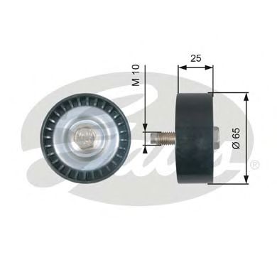 T36322 GATES Ролик ремня приводного верхний 65 мм jeepchryslerdodge 1.8-2.4 06- Gates