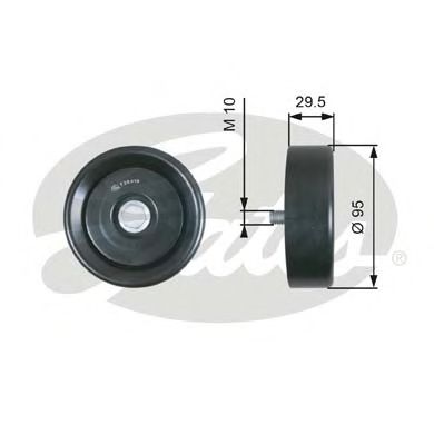 T36419 GATES Ролик ремня приводного hyundai solaris 10-elantra 06-i20i30