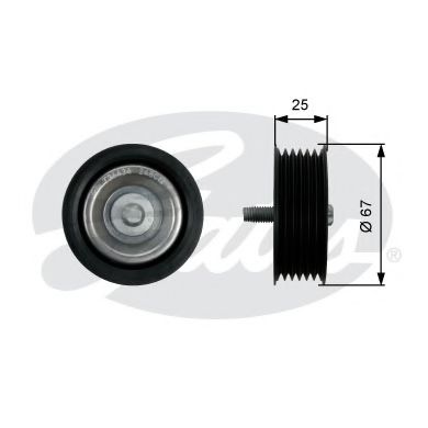 T36434 GATES Ролик приводного ремня mb w212w166w221 4.7-5.5 11