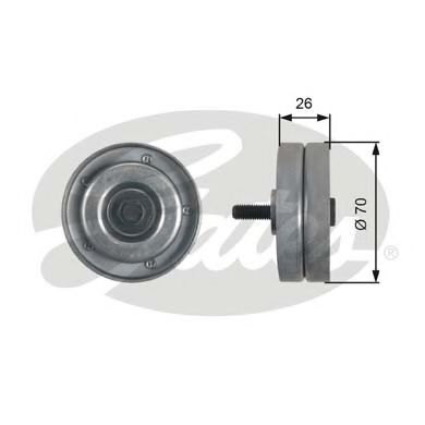 T36466 GATES Ролик приводного ремня vw lt 28-46 2.8tdi 02