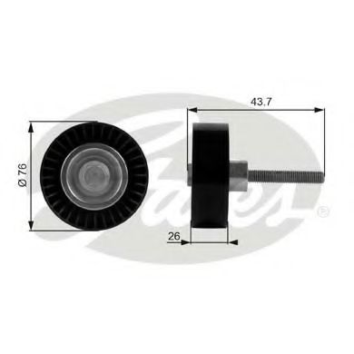 T38054 GATES Ролик обводной ремня приводного