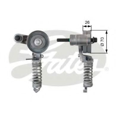 T38344 GATES Натяжитель ремня приводного OPEL ASTRA HCORSA D 1.-1.4