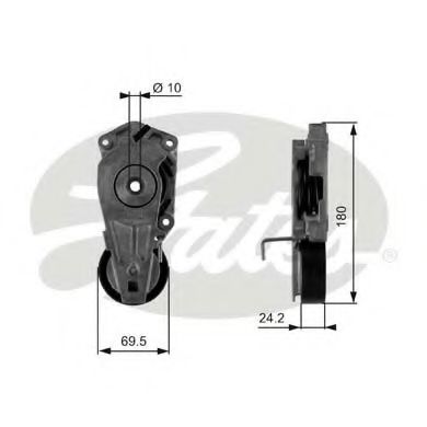 T38405 GATES натяжитель прив. ремня mini