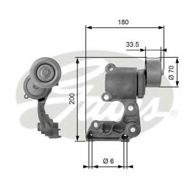 T38410 GATES Натяжитель ремня приводного LEXUS/TOYOTA