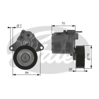 T38415 GATES Натяжитель ремня приводного MB W21W22SPRINTER 2.2CDI