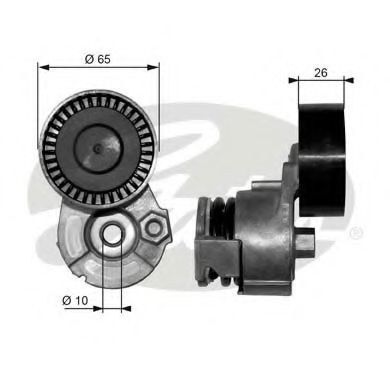 T39009 GATES Натяжитель ремня приводного RENAULT MEGANESCENICCLIOLOGAN 1.4-16 3-
