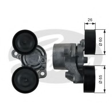 T39199 GATES ролик приводного ремня bmw 530d n57nd30a 11>