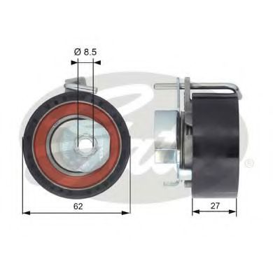 T43171 GATES Ролик ремня ГРМ FORD FOCUS II/MONDEO/FUSION 1.4/1.6