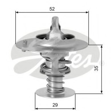 TH03382G1 GATES Термостат HONDA CIVIC 1.4-1.5 87-95