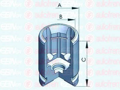 D025233 SEINSA AUTOFREN Поршень тормозного суппорта HONDA AccordCivic d34 h47.25 R