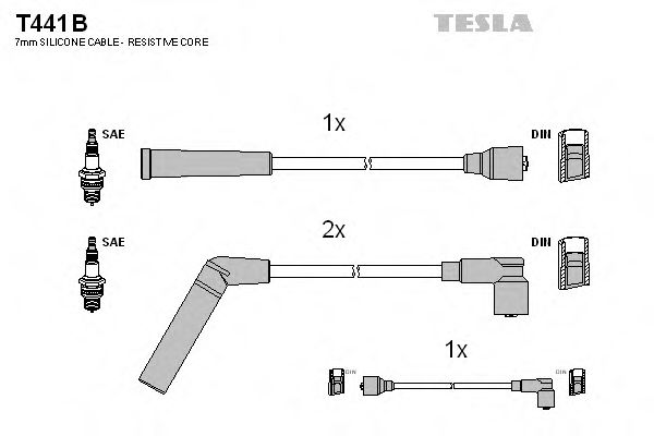 T441B TESLA Провода высоковольтные