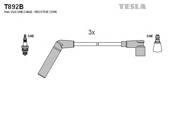 T892B TESLA Провода высоковольтные