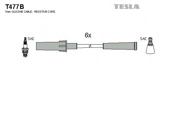 T477B TESLA Провода высоковольтные компл.