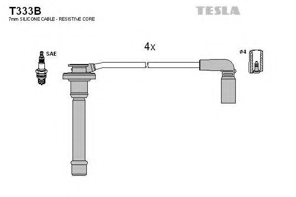 T333B TESLA Вв провода LIFAN 3252  1.31.6L 4.26